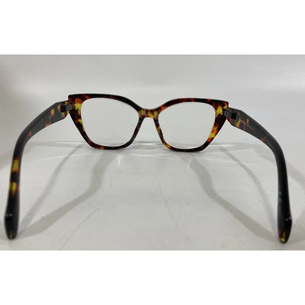 Nicole Miller Readers CatEye Glasses NM326 ‎ +2.50 Chunky Brown Acetate Tortoise